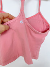 Load image into Gallery viewer, Lululemon Pink Crop Built-in Bra Racer Back  (Lulu 4 = women XS)
