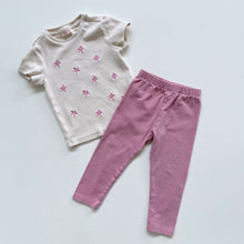 Load image into Gallery viewer, Original Marines Pink Leggings + Floral Tee Set (1y)
