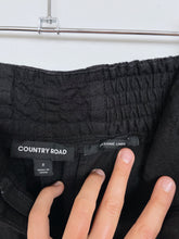 Load image into Gallery viewer, Country Road Organically Grown Linen Relaxed Short Black (8)
