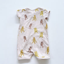 Load image into Gallery viewer, Wilson &amp; Frenchy Organic Zip Romper Dancing Leopards (6-12m)
