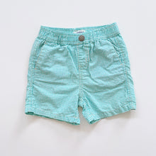 Load image into Gallery viewer, Country Road Gingham Turquoise Shorts + Top Set (12-18m)
