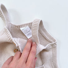 Load image into Gallery viewer, Beige Cotton Knit Overalls (1y)
