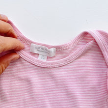 Load image into Gallery viewer, David Jones Organic Cotton Bodysuit Pink Pinstripe (3-6m)
