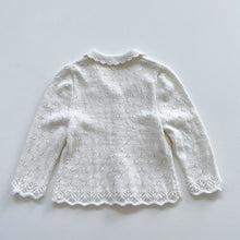 Load image into Gallery viewer, Stunning Handmade Lambswool Knit Cardigan Cream (2y)
