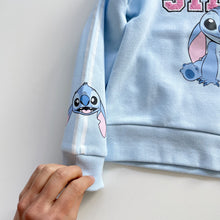 Load image into Gallery viewer, Disney Stitch Jumper Light Blue/Pink Logo (6y)
