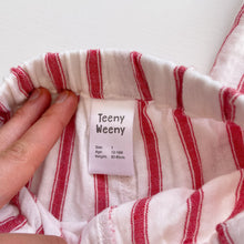 Load image into Gallery viewer, Teeny Weeny Muslin Cotton Matching Set Red Stripes (12-18m)
