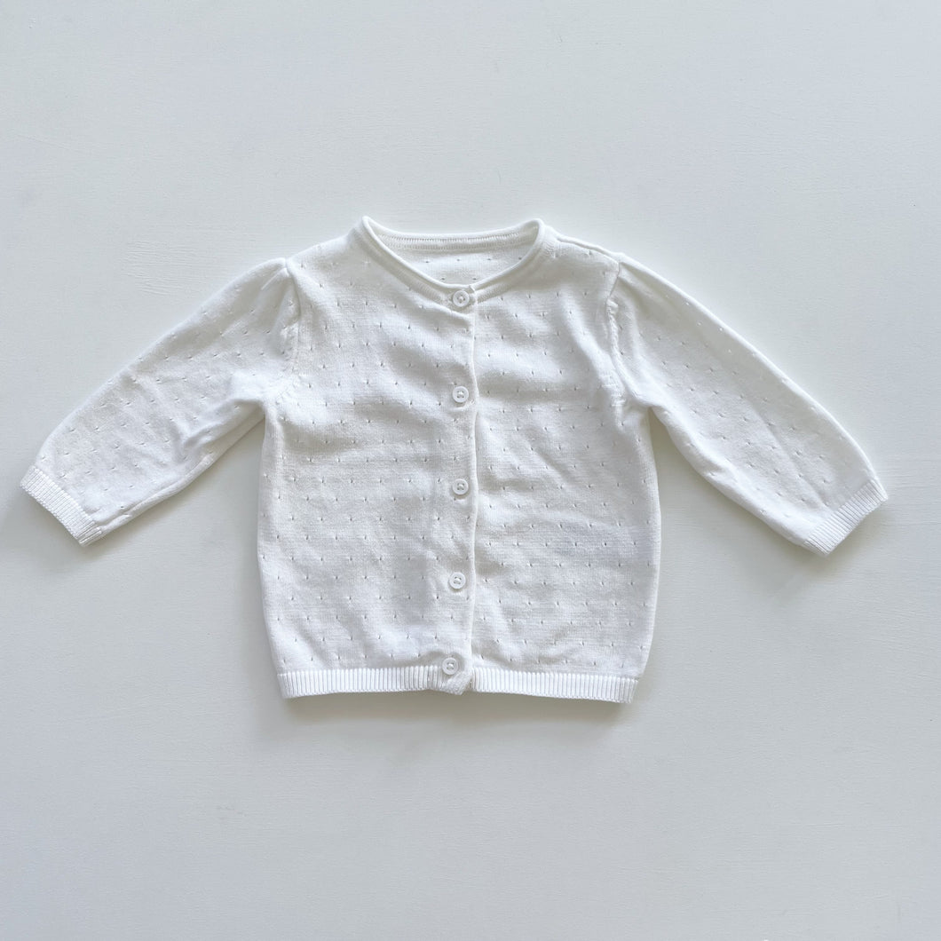 M&S White Cardigan Ivory (3-6m)