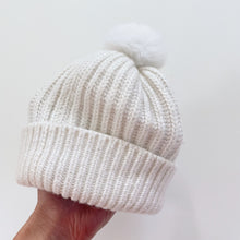 Load image into Gallery viewer, Country Road Knit Pom-Pom Beanie Cream (OS/~1-3y)
