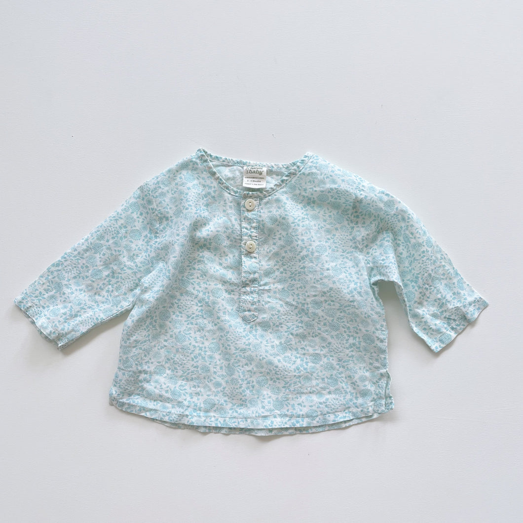 Nature Baby Organic Lightweight Top Mint Floral (3-6m)