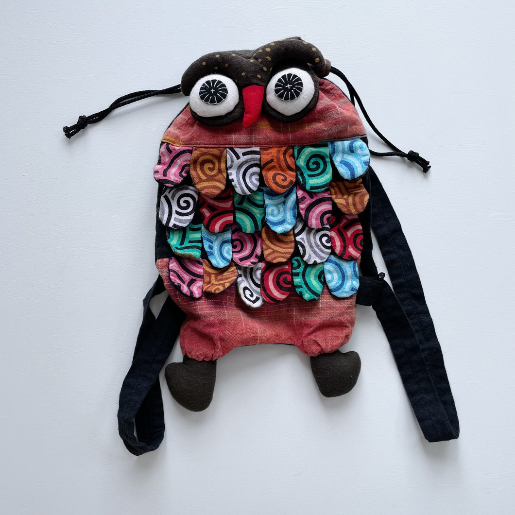 Brown / Red Owl Backpack Small