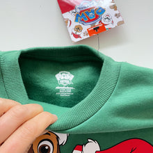Load image into Gallery viewer, Paw Patrol Xmas Jumper Chase Green NEW (6-7y)
