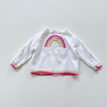 Load image into Gallery viewer, Fox &amp; Finch Cardigan Rainbow / White (0-3m)
