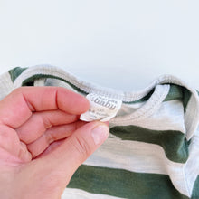 Load image into Gallery viewer, Nature Baby Merino Top Green Stripes (3-6m)
