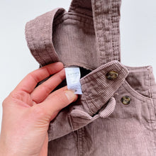 Load image into Gallery viewer, Carter's Cord Overalls Brown Teddy Pocket (18m)
