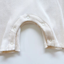 Load image into Gallery viewer, August Bear Rib Romper Cream (2y)
