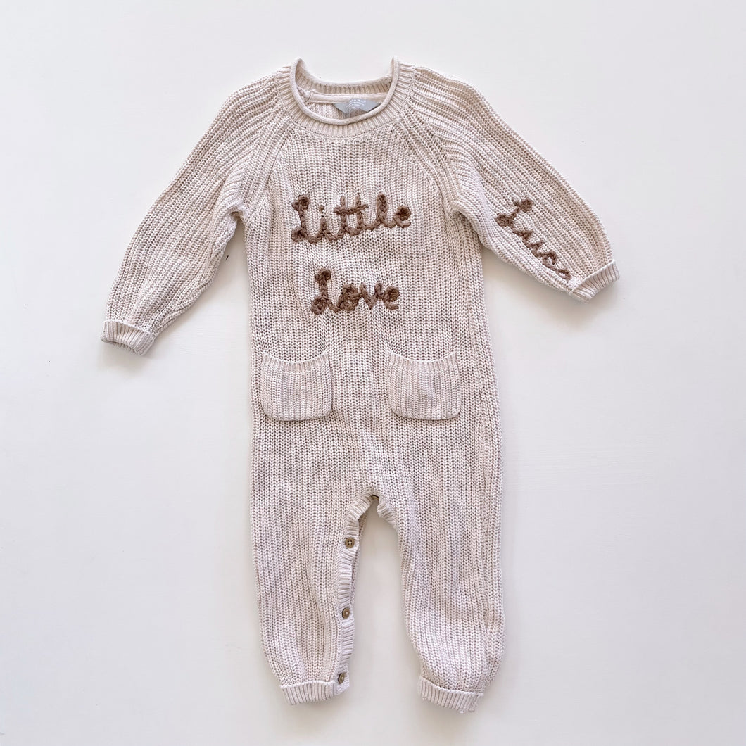 Little Love Luca Knit All-In-One Beige (12-18m)