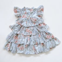 Load image into Gallery viewer, Newbie Blue Floral Tiered Dress (4y)
