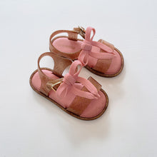 Load image into Gallery viewer, Mini Melissa Velcro Sandals Pink Ribbon (EU21)
