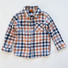 Load image into Gallery viewer, Flannel Shirt Rust/Blue Check (4y)
