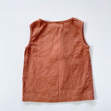 Load image into Gallery viewer, By Billie Linen Singlet Rust (2y)
