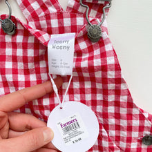 Load image into Gallery viewer, Teeny Weeny Red Gingham Shortalls NEW (6-12m)
