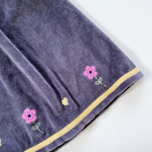 Load image into Gallery viewer, Vintage Pumpkin Patch Velvet Dress Stone Blue (3-4y)
