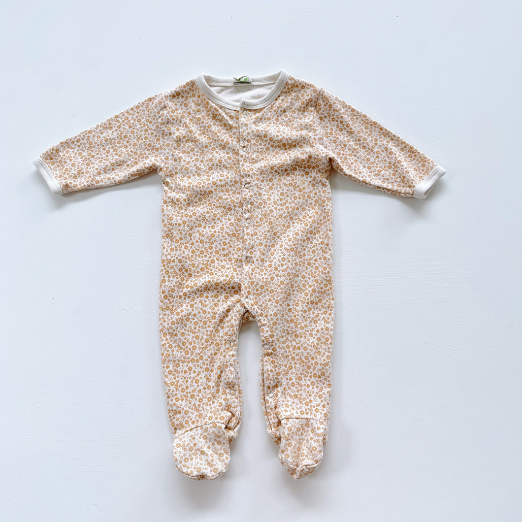 Nature Baby Organic Onesie Orange Floral (0-3m)