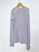 Load image into Gallery viewer, Lululemon Super Swiftly Long-Sleeve Shirt B/W Stripes  (Lulu 4 = women XS)
