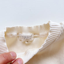 Load image into Gallery viewer, August Bear Rib Romper Cream (2y)
