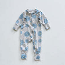 Load image into Gallery viewer, Blue Daisies All-In-One Zip Suit (0-3m)
