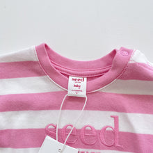 Load image into Gallery viewer, Seed L/S Dress Pink Stripes NEW (6-12m)

