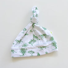 Load image into Gallery viewer, Green Safari Animals Hat (3-6m)
