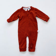 Load image into Gallery viewer, BABU Footless Merino Onesie Rust NWOT (newborn)
