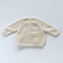 Load image into Gallery viewer, Handmade Wool Cream Cardigan (3-6m)
