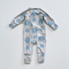 Load image into Gallery viewer, Blue Daisies All-In-One Zip Suit (0-3m)
