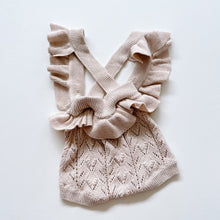 Load image into Gallery viewer, Jamie Kay Frilly Knit Romper Oatmeal (1y)
