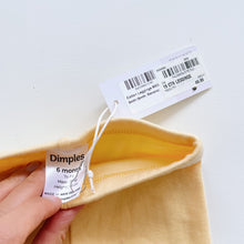 Load image into Gallery viewer, Dimples Organic Pants Yellow NEW (6m)
