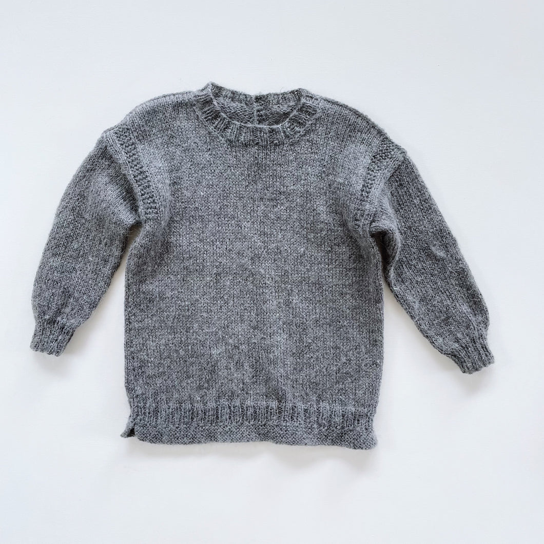Handmade Mohair Blend Dark Grey Sweater (4y)