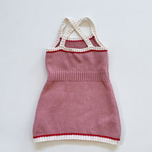 Load image into Gallery viewer, Sukou Mini Knit Dress Pink/Red/Beige (4y)
