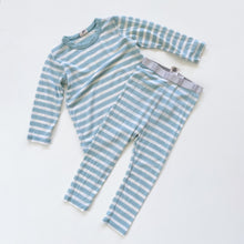 Load image into Gallery viewer, BABU Merino PJ Set - Blue Stripe (3y)
