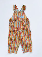 Load image into Gallery viewer, Vintage Oilily Overalls Orange Plaid (4y)
