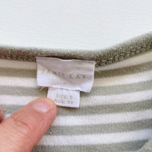 Load image into Gallery viewer, Jamie Kay Pima Cotton Arnold L/S Top Moss/Cloud Stripe (5y)
