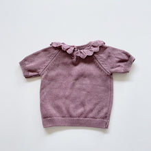Load image into Gallery viewer, Little Bundle Knit Tee Purple (3-6m)
