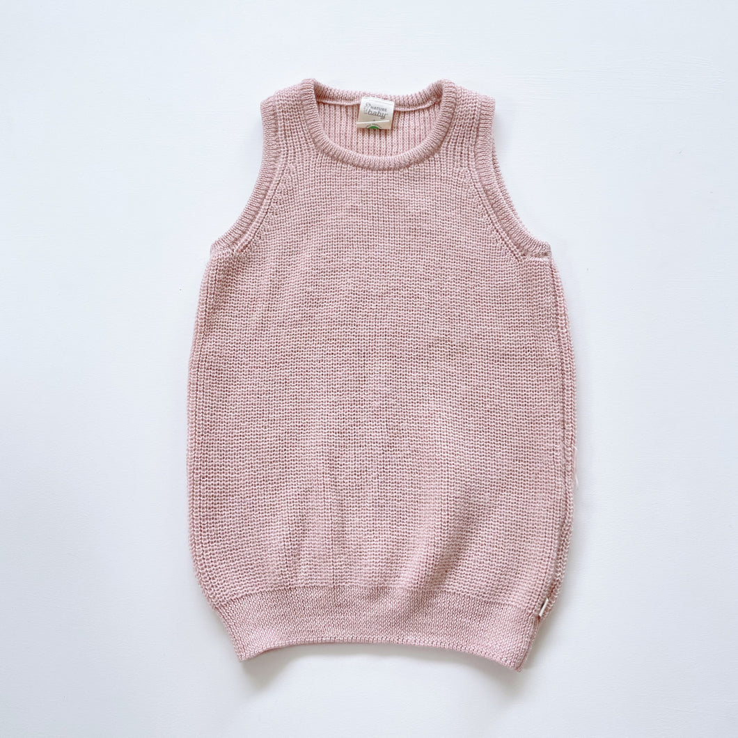 Nature Baby Merino Knit Vest Soft Pink (4y)