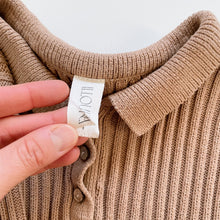 Load image into Gallery viewer, Illoura The Label Organic Cotton L/S Knit Romper Tan (3y)

