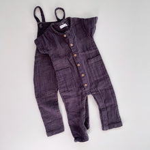 Load image into Gallery viewer, Jamie Kay Organic Muslin Overalls Bundle 2x Dark Grey (3-6m)
