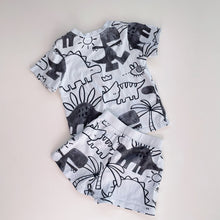Load image into Gallery viewer, Jack &amp; Milly Dino T-Shirt +Shorts PJs (1y)
