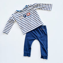 Load image into Gallery viewer, Next 2 Piece Set Navy/Stripes (9-12m)
