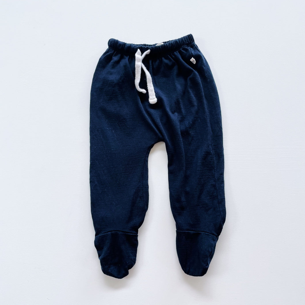 Nature Baby Merino Footed Pants Navy *small flaw (6-12m)