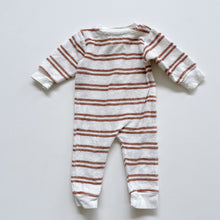 Load image into Gallery viewer, Sienna Blair Organic Cotton All-In-One Terry Tan Stripes (0-3m)
